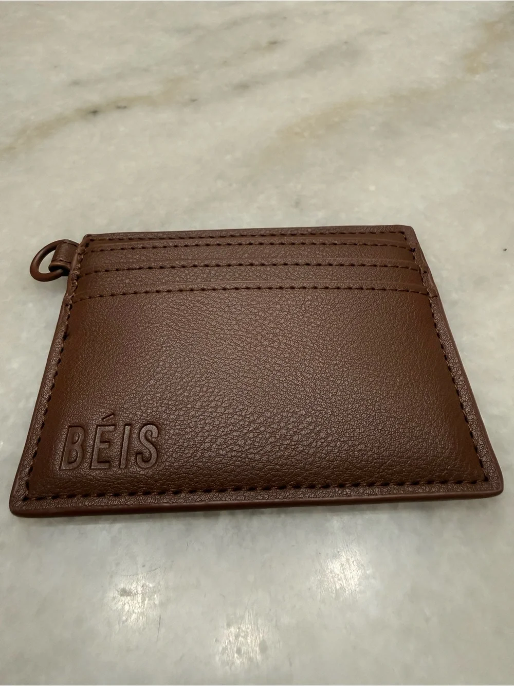 Beis wallet Cardholder with mirror in camel